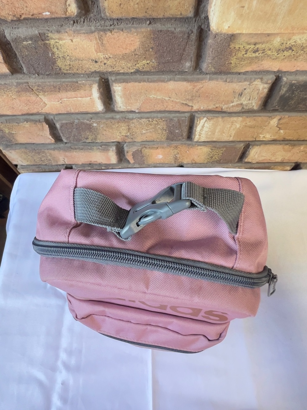 adidas Pink Mini Crossbody Backpack with Front Zip - Picture 4 of 7
